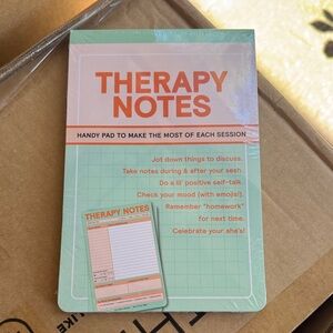 Knock Knock Therapy Notes Pad - Green and Orange